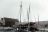 Terschelling-West, omstreeks 1910. Links de werf van Krul, rechts de timmerschuur van scheepswerf Amels.